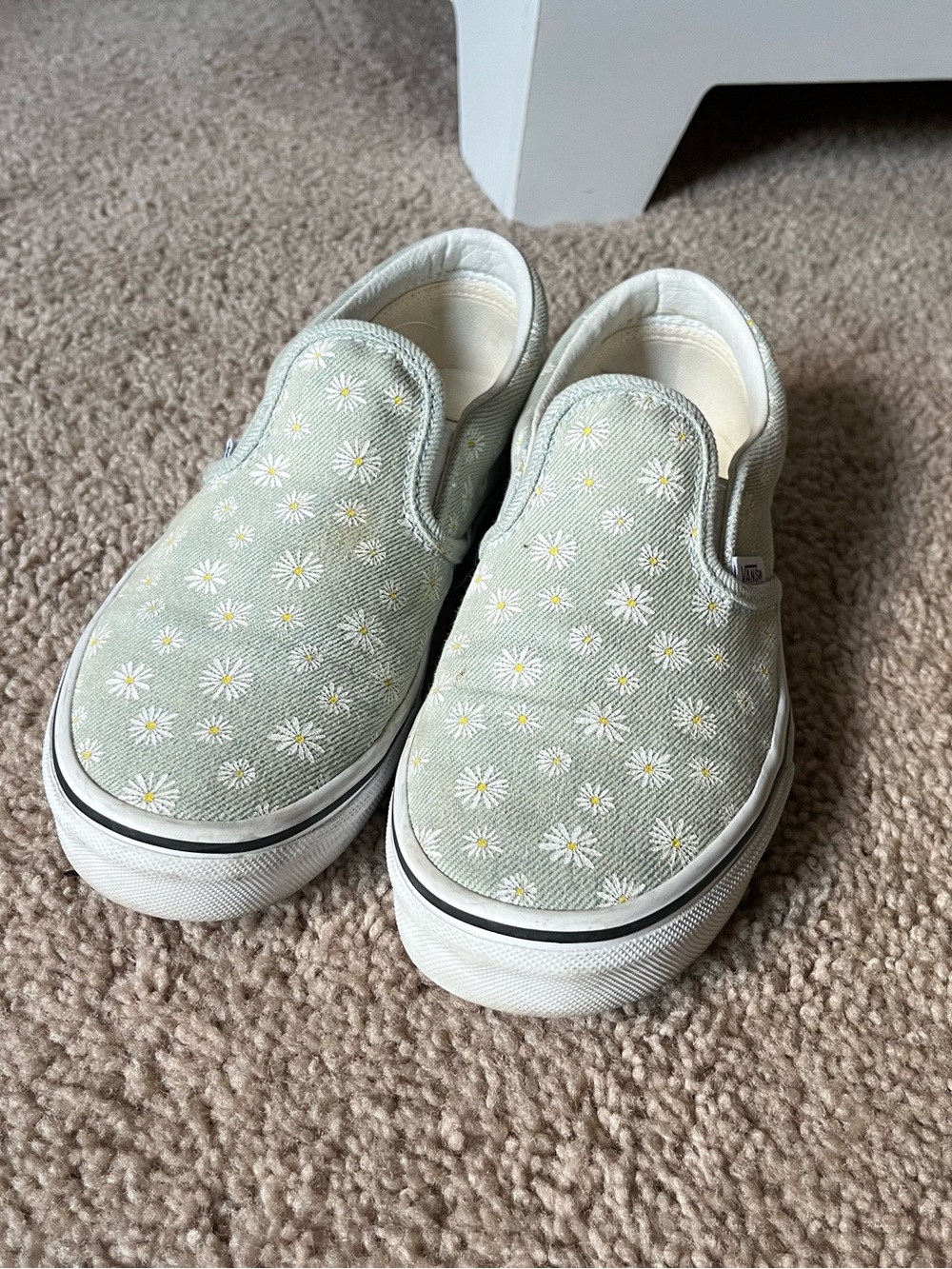 Daisy Print Slip-On Vans
